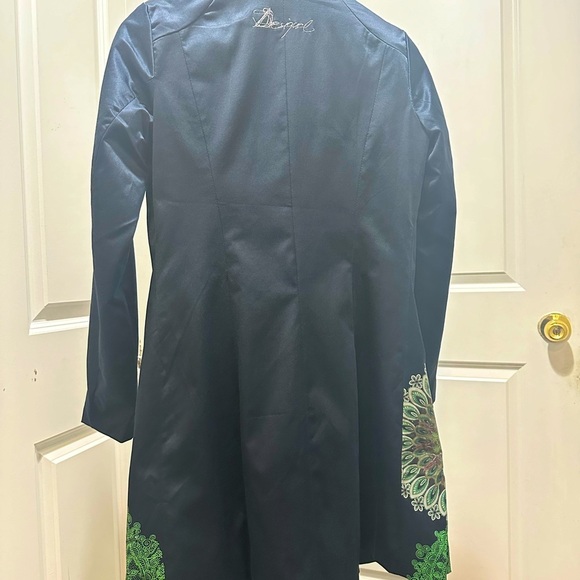 NEW ! DESIGUAL Navy Trench Coat / Fall & Spring Coat - Picture 5 of 6